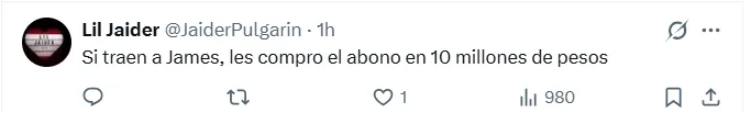 Los comentarios a favor de James. (Foto: Captura de pantalla)