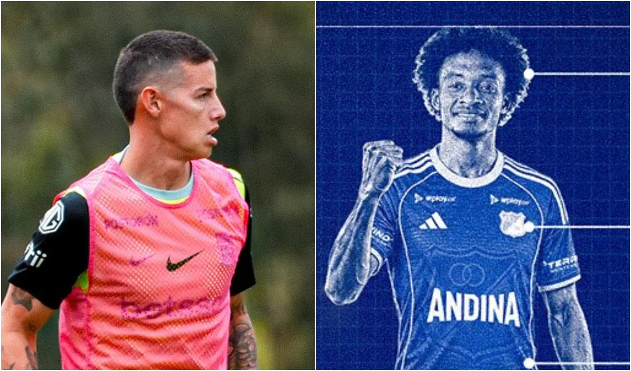 James y Cuadrado volvieron al futbol colombiano. (Foto: X)