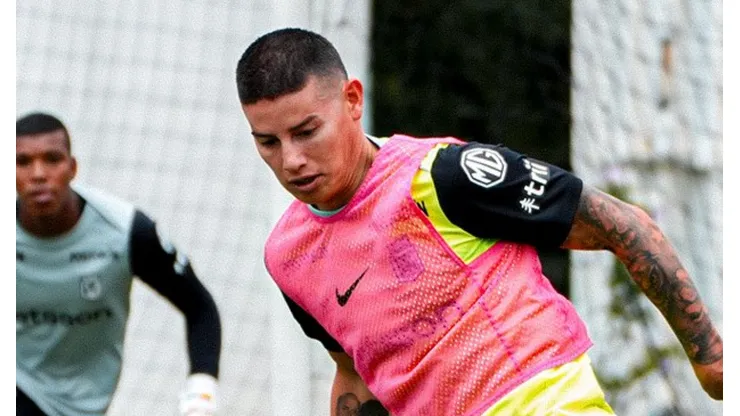 James Rodríguez ya entrena con Atlético Nacional.