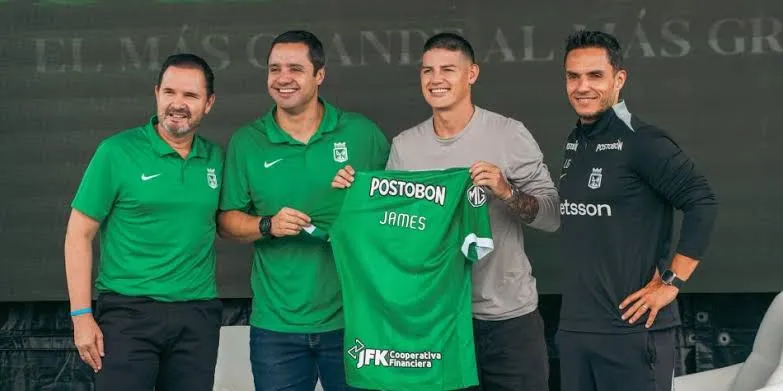 James Rodríguez fue presentado en Atlético Nacional. Foto: Getty.