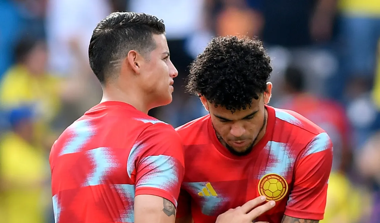 James y Díaz en las Eliminatorias Sudamericanas. (Foto: Getty)