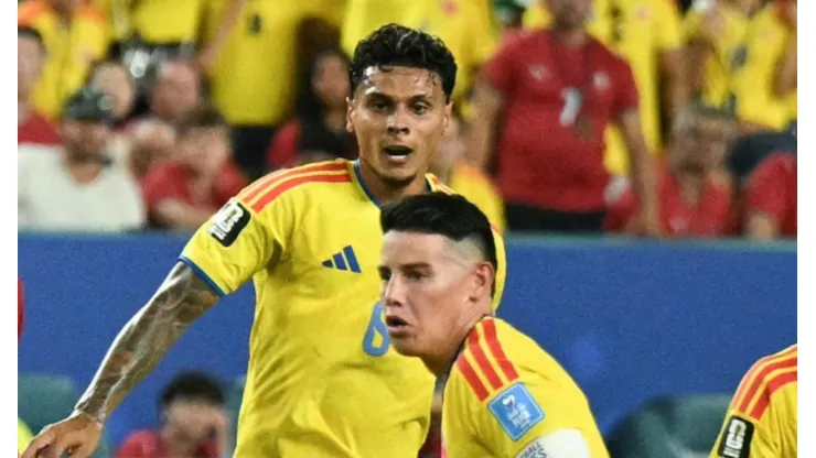 Richard Ríos y James Rodríguez en la Selección Colombia.