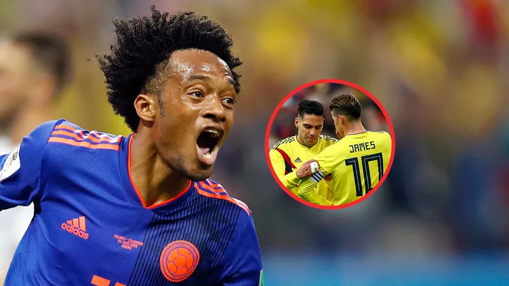 Juan Guillermo Cuadrado, Radamel Falcao y James Rodríguez.