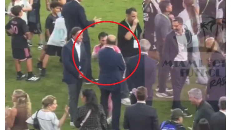 El cara a cara entre Leo Messi y Don Garber.