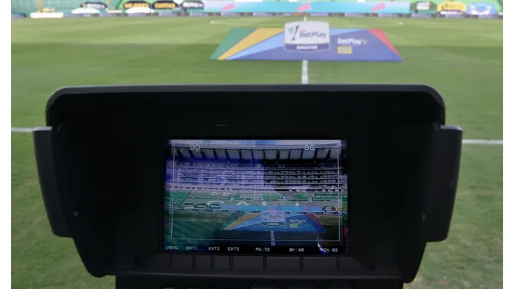 Cámara de TV del fútbol colombiano.