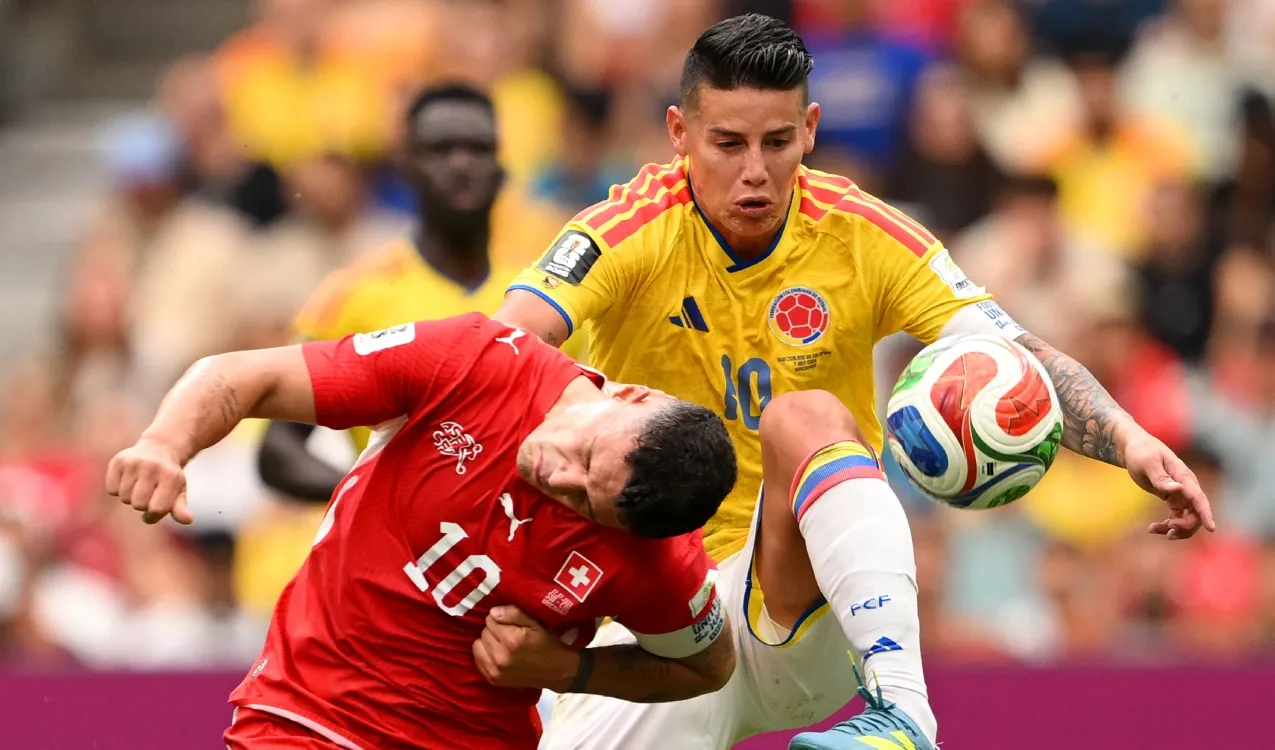 Granit Xhaka y James Rodríguez. (Foto: Getty)