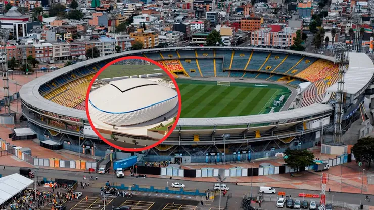 Fotos del nuevo y antiguo estadio El Campín.
