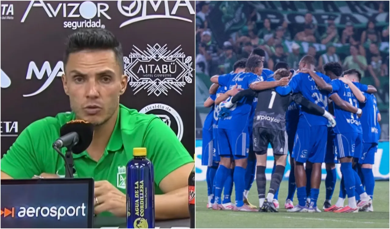 Lucas González y jugadores de Millonarios. (Foto: X)