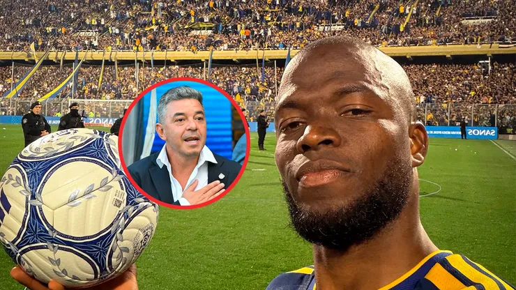 Marcelo Gallardo y Enner Valencia.