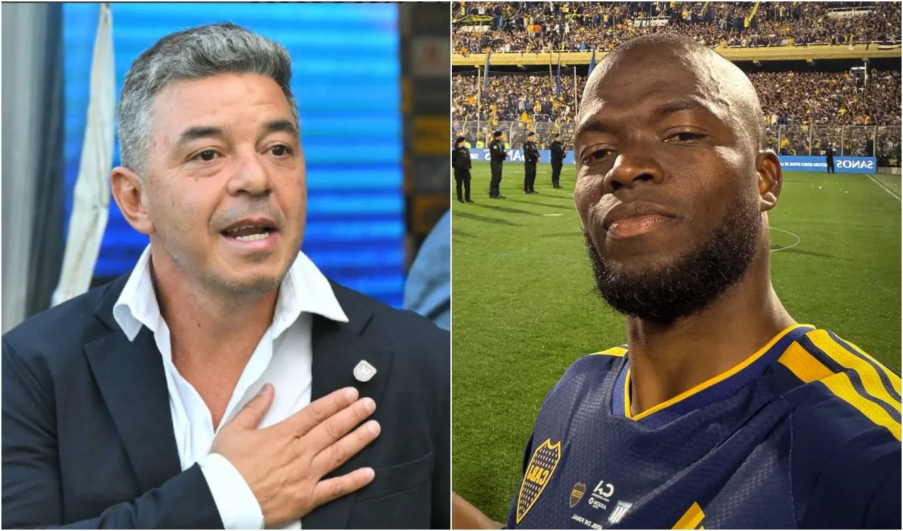 Marcelo Gallardo y Enner Valencia. (Foto: Getty y X)