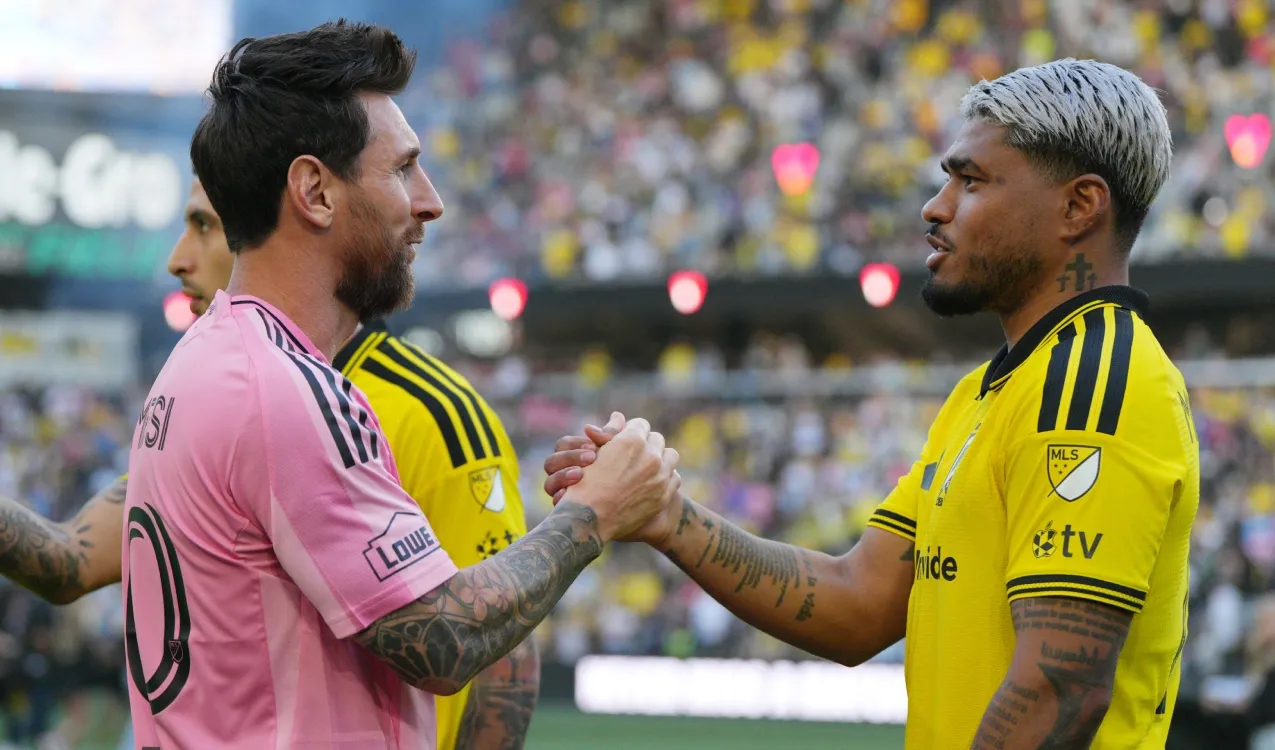 Messi y Martínez en Inter Miami vs. Columbus Crew. (Foto: Getty)
