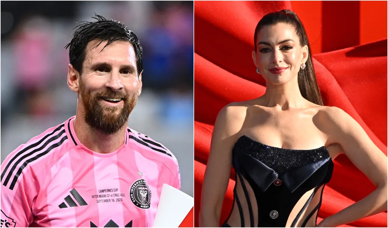 Messi y Anne Hathaway. (Foto: Getty)