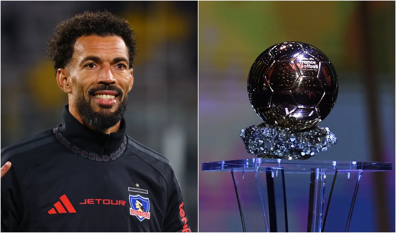 Vozinha y el trofeo del Balón de Oro 2026. (Foto: Getty)