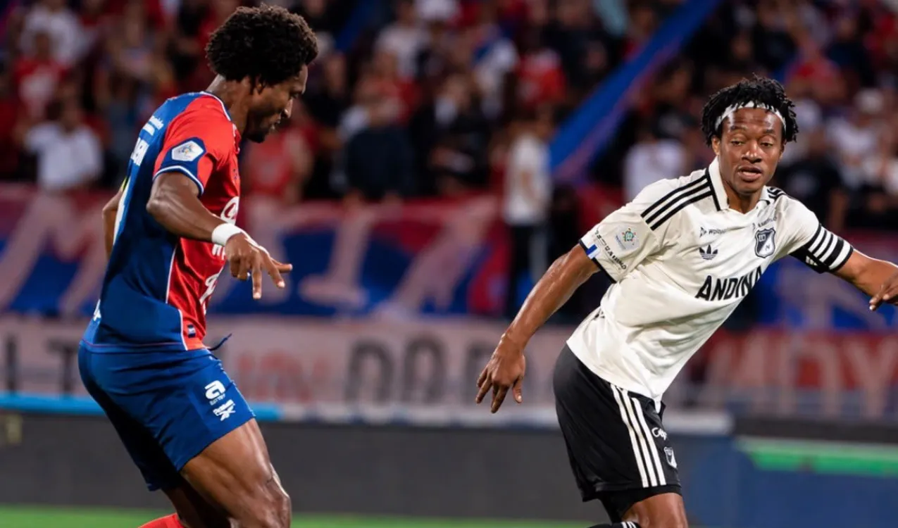 Didier Moreno y Juan Cuadrado. (Foto: X / @SaqueDeMetaCO)