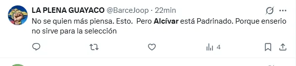 Alcívar fue muy criticado por los hinchas. (Captura de pantalla)