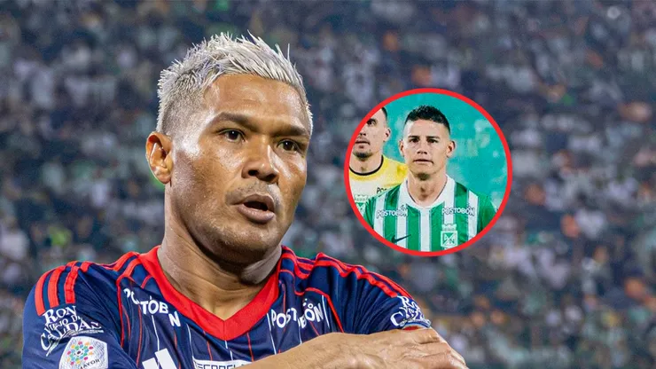 Teófilo Gutiérrez y James Rodríguez en Nacional vs. Junior.