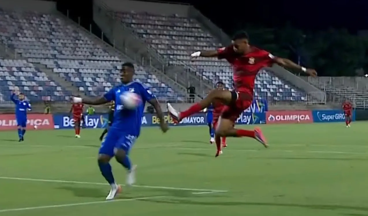 El penalti que le cobraron a Millonarios