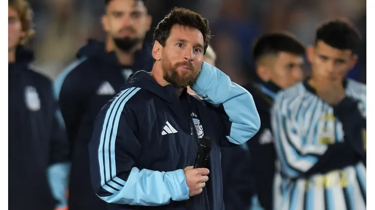 Messi en su despedida de la Selección Argentina.