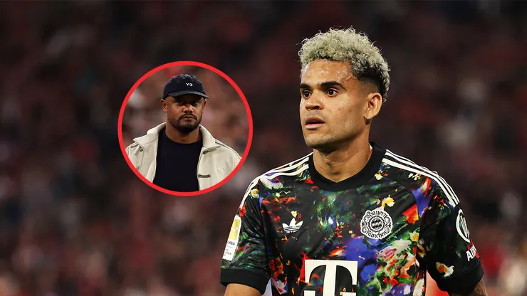 Vincent Kompany y Luis Díaz.