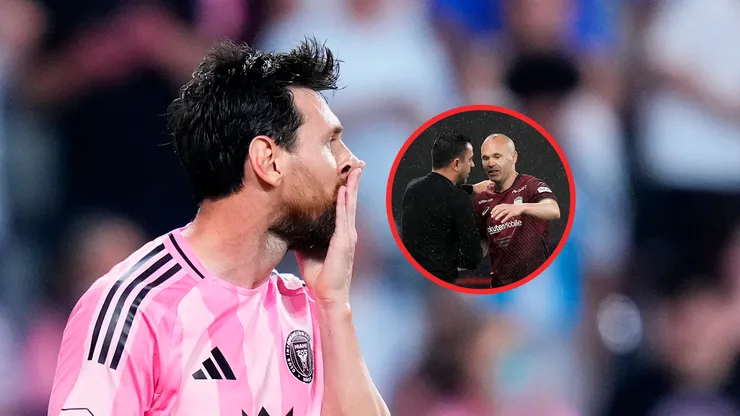 Leo Messi, Xavi Hernández y Andrés Iniesta.