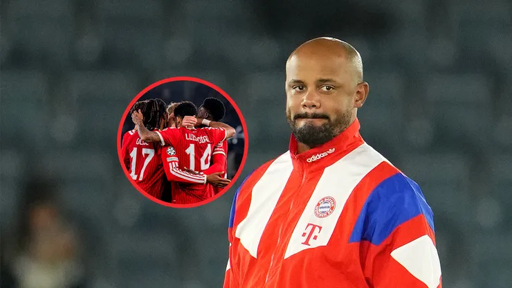 Jugadores del Bayern Múnich y Vincent Kompany.