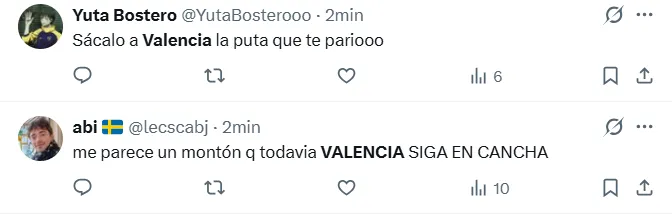 Algunos de los comentarios contra Enner Valencia. (Captura de pantalla)