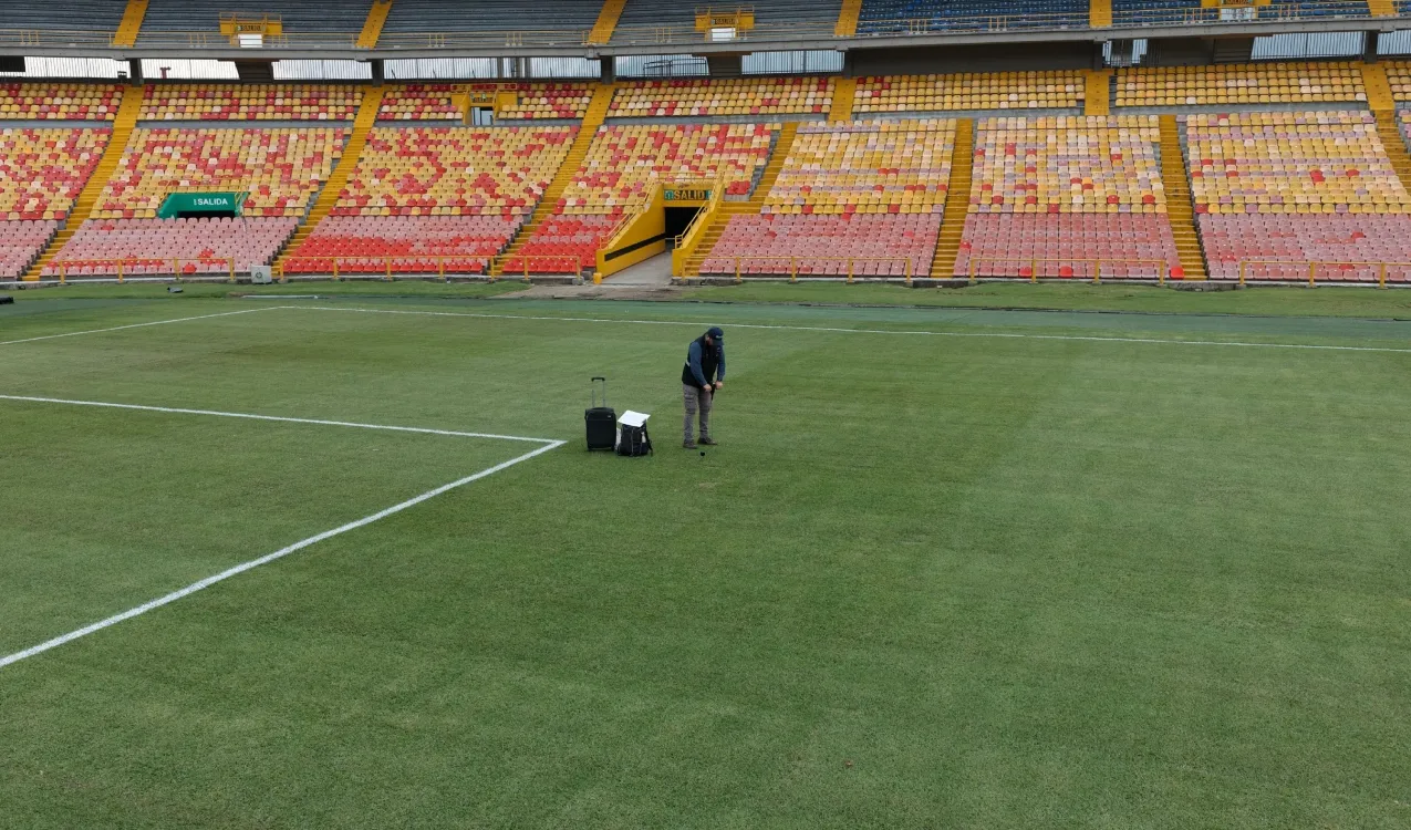 La cancha de El Campín. (Foto: X / @ JFCadavid)