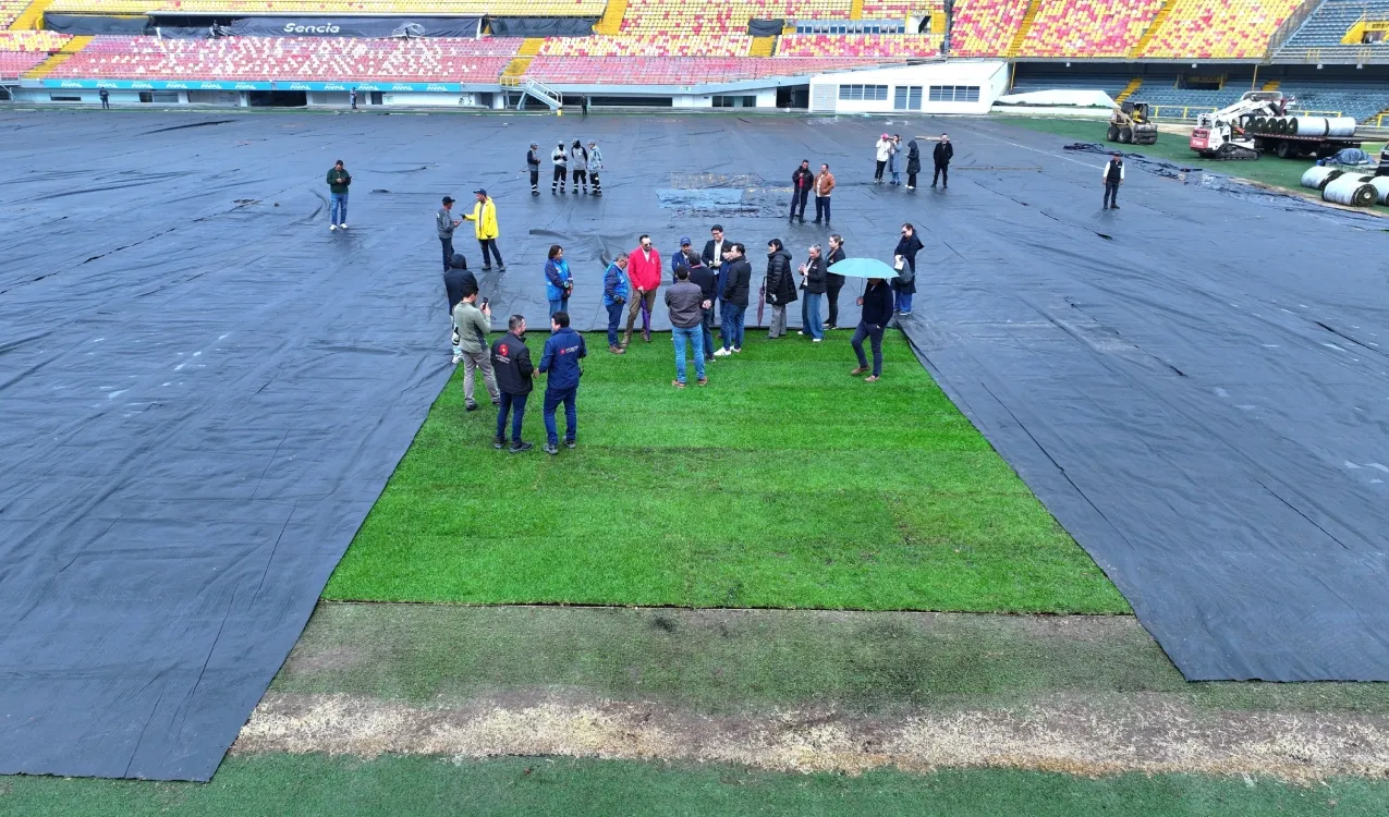 El estado de la cancha de El Campín