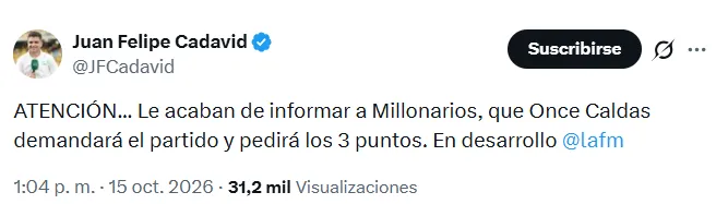 Once Caldas irá por los puntos. (Captura de pantalla)