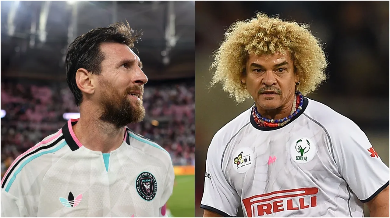 Messi y Valderrama. (Foto: Getty)