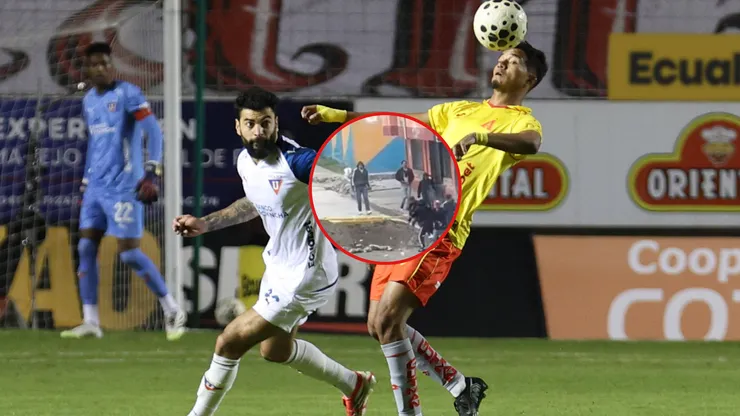 Hinchas de Aucas y Liga de Quito se enfrentan fuera de la cancha