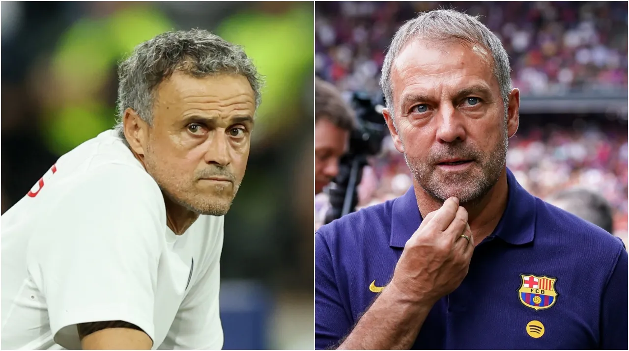 Luis Enrique y Hansi Flick. (Foto: Getty)