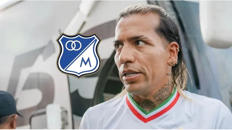 Escudo de Millonarios y Dayro Moreno.