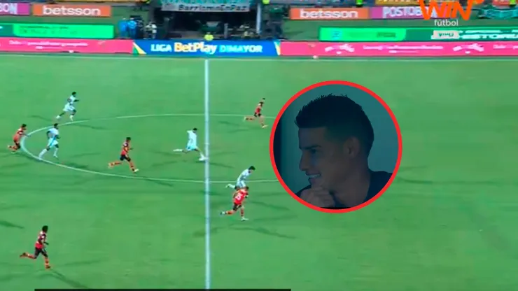 James Rodríguez reaccionó al golazo de Edwin Cardona.