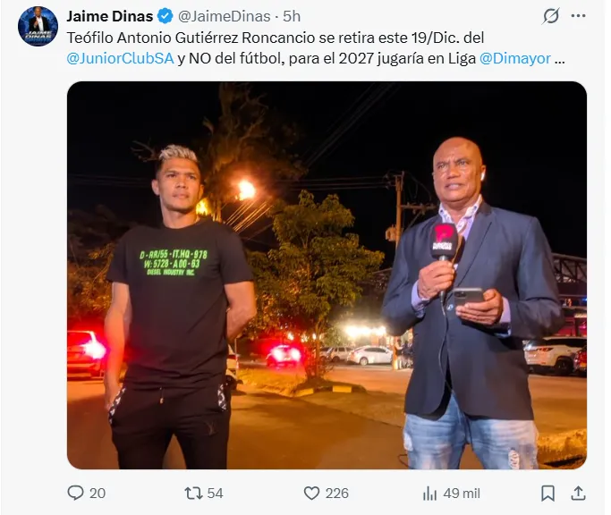Teo Gutiérrez tendría nuevo equipo en 2027. (Foto: Captura de pantalla)