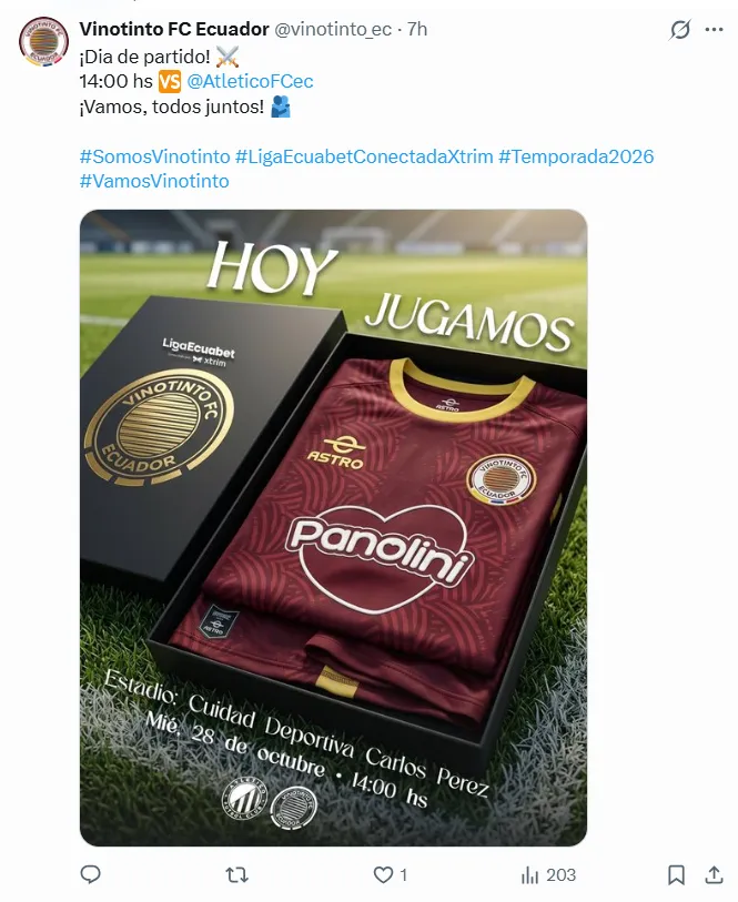Desde Vinotinto tampoco se celebró el ascenso. (Foto: Captura de pantalla)