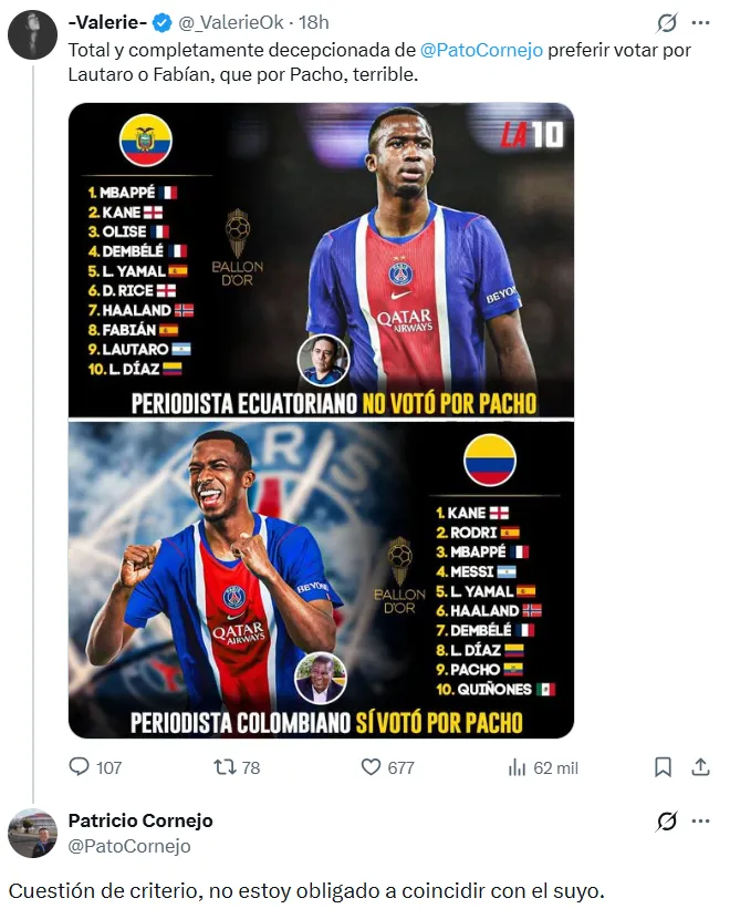 Ecuador no votó por Pacho. (Captura de pantalla)