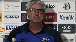 Odair em entrevista coletiva após o duelo contra o Bahia - Foto: Reprodução Santos TV