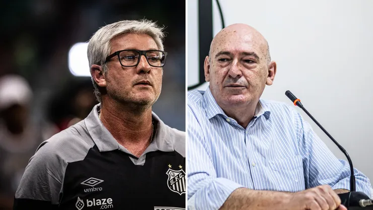 Foto: Raul Baretta/Santos FC - Odair e Rueda arrumam problema