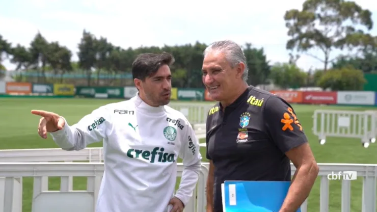 Foto: Reprodução/CBF TV - Abel Ferreira e Tite brigariam "pau a pau" por cargo em clube da Europa, diz portal