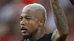RIO DE JANEIRO, BRAZIL - SEPTEMBER 07: Marinho of Flamengo celebrates after advancing to the final and winning a Copa CONMEBOL Libertadores 2022 second-leg semifinal match between Flamengo and Velez at Maracana Stadium on September 07, 2022 in Rio de Janeiro, Brazil. (Photo by Buda Mendes/Getty Images)