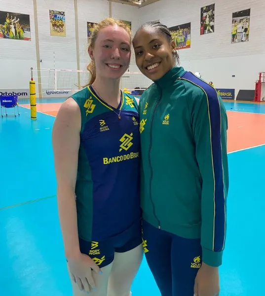 Julia Bergmann e Ana Cristina: ponteiras deverão ser titulares no começo da Liga das Nações. Foto: CBV