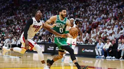 O jogo 7 entre Celtics e Heat será nesta segunda-feira (29). Créditos: Mike Ehrmann/Getty Images