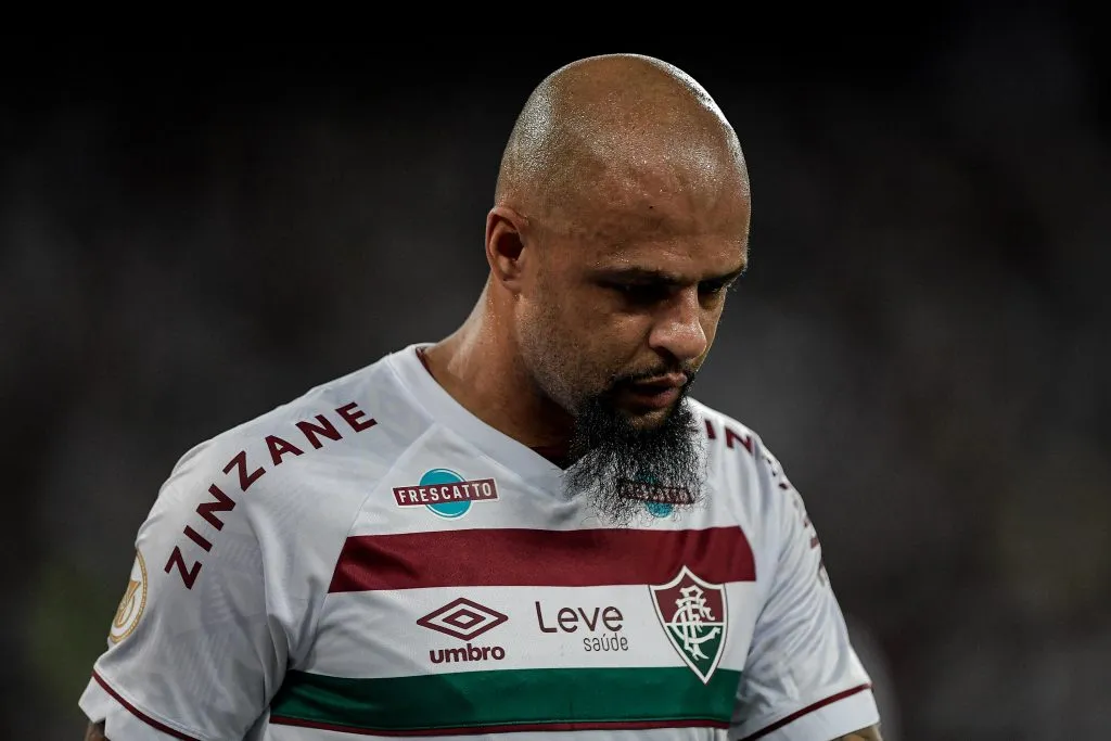 RJ – RIO DE JANEIRO – 20/05/2023 – BRASILEIRO A 2023, BOTAFOGO X FLUMINENSE – Felipe Melo jogador do Fluminense durante partida contra o Botafogo no estadio Engenhao pelo campeonato BRASILEIRO A 2023. Foto: Thiago Ribeiro/AGIF