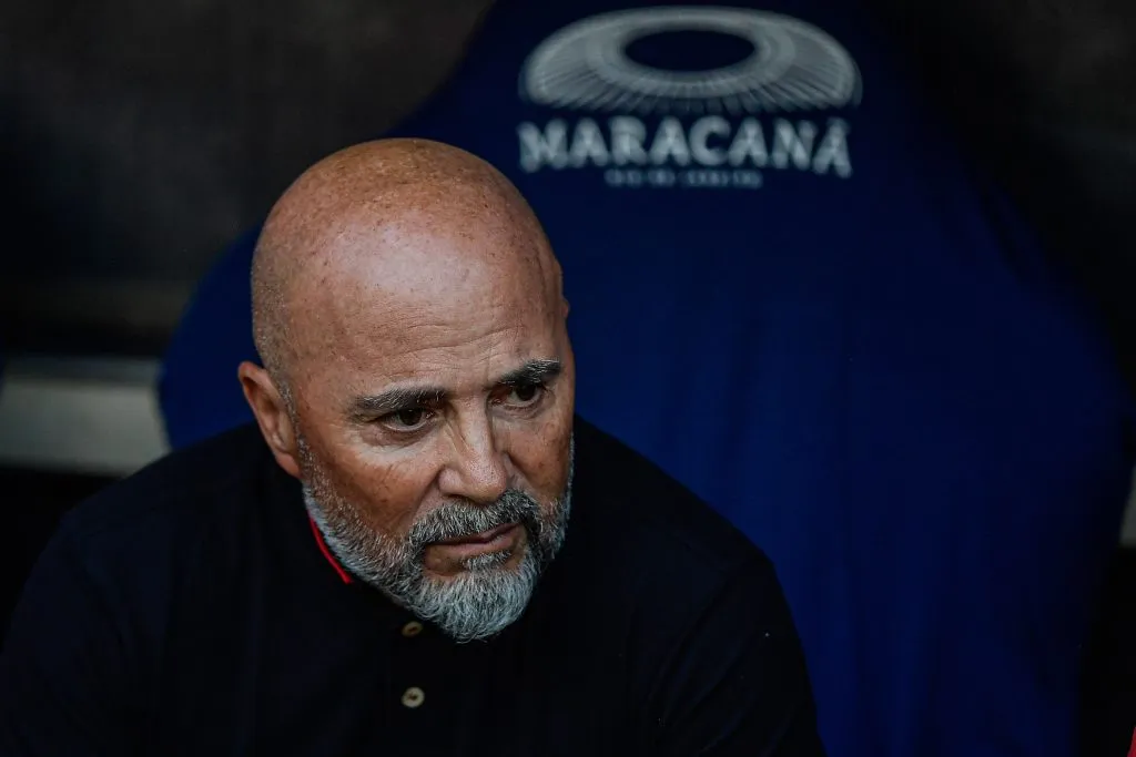 RJ – RIO DE JANEIRO – 21/05/2023 – BRASILEIRO A 2023, FLAMENGO X CORINTHIANS – Jorge Sampaoli tecnico do Flamengo durante partida contra o Corinthians no estadio Maracana pelo campeonato BRASILEIRO A 2023. Foto: Thiago Ribeiro/AGIF