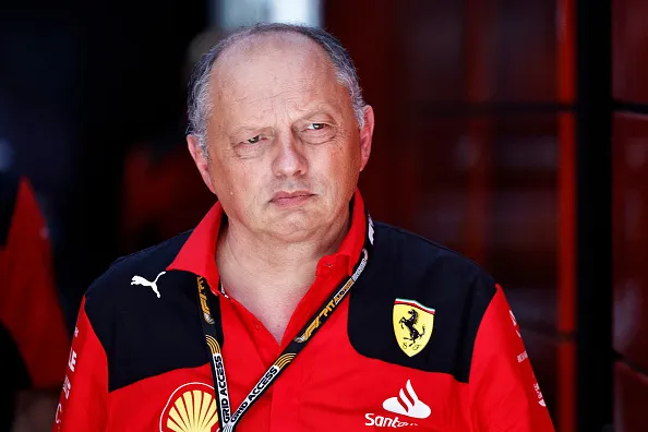 Vasseur, chefe da Ferrari. Créditos: Chris Graythen/Getty Images