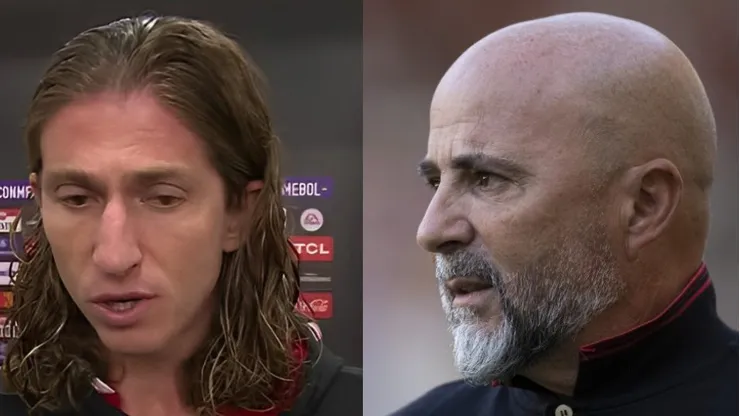 Filipe Luís e Sampaoli