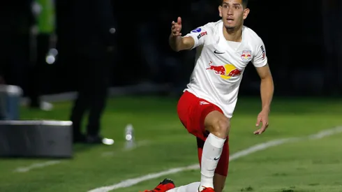 SAO PAULO, BRAZIL – SEPTEMBER 22: Bruno Praxedes of Bragantino gestures during a semi final first leg match between RB Bragantino and Libertad as part Copa CONMEBOL Sudamericana 2021 at Nabi Abi Chedid on September 22, 2021 in Sao Paulo, Brazil. (Photo by Miguel Schincariol/Getty Images)
