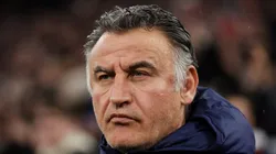 Christophe Galtier, técnico do Paris Saint-Germain, observa partida contra o Bayern de Munique na Champions League Foto - Alex Grimm/Getty Images