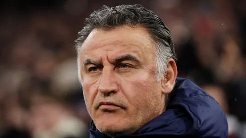 Christophe Galtier, técnico do Paris Saint-Germain, observa partida contra o Bayern de Munique na Champions League Foto - Alex Grimm/Getty Images